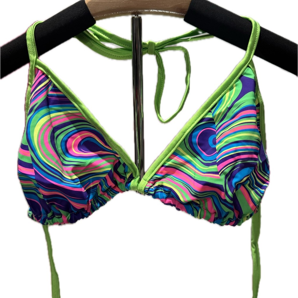 Vibrant Swirl Bikini Top w/ Arm Sleeves iHeart Raves